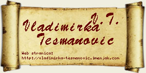 Vladimirka Tešmanović vizit kartica